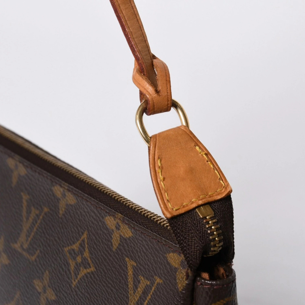 LOUIS VUITTON Pochette Accessoires Accessory Pouch Clutch Monogram Brown Leather - Picture 3 of 13